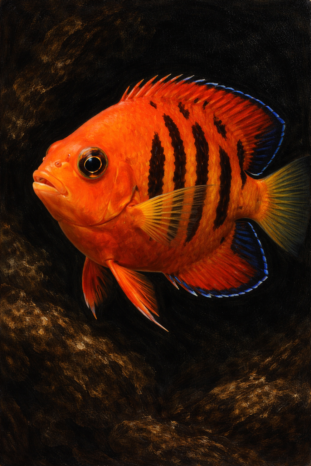 Flame Angelfish portrait
