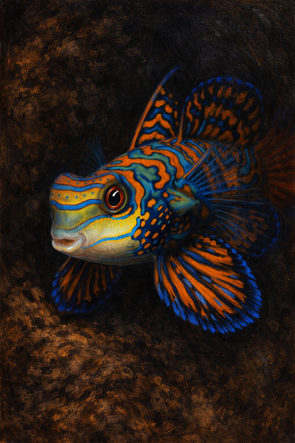 Mandarin Dragonet portrait