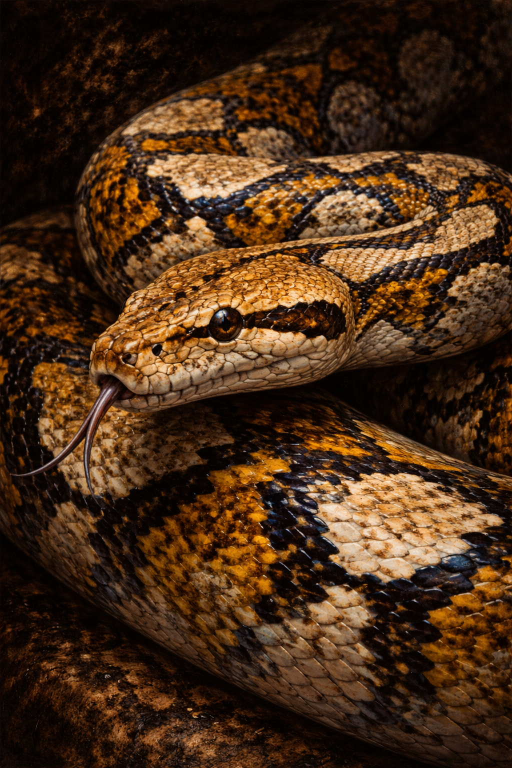 Reticulated Python portrait